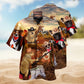 Cowboy Dog Companion Hawaiian Shirt For Seasonal Celebration And Relaxed Resort Style