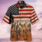 Happy Cowboy Independence Day Hawaiian Shirt Design View For Casual Summer Styling