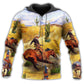 Cowboy Love Desert Sky Hoodie For Equestrian Enthusiasts Casual Wear And Weekend Travel