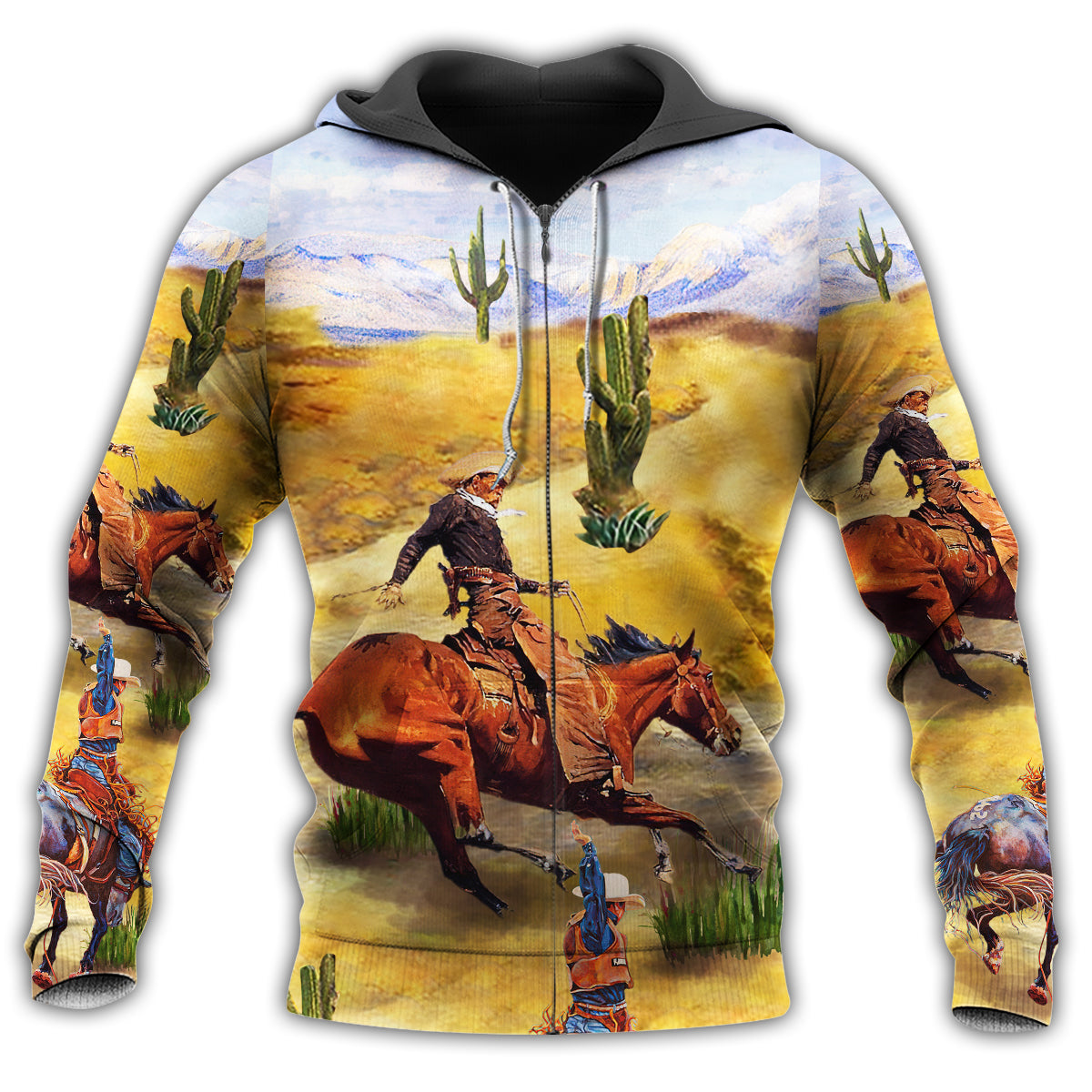 Cowboy Love Desert Sky Hoodie For Equestrian Enthusiasts Casual Wear And Weekend Travel