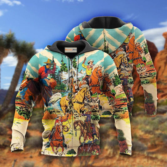Cowboy Real Men Ride Horses Hoodie For Country Lifestyle Outdoor Trips And Relaxed Everyday Wear