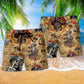 Cowboy Skull Pirate Beach Shorts Pattern Detail For Beachside Relaxation And Laid Back Daily Wear