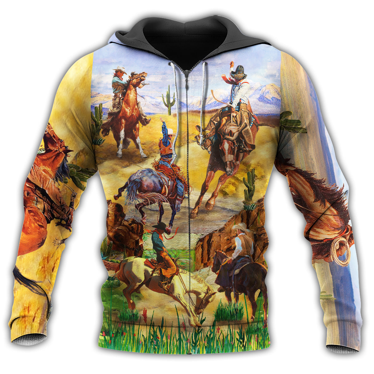 Cowboy Desert Cactus Love Hoodie For Horse Inspired Streetwear Holidays And Comfortable Outfits
