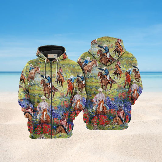 Cowboy Dog Love Life Hoodie For Country Streetwear Outdoor Trips And Everyday Comfort