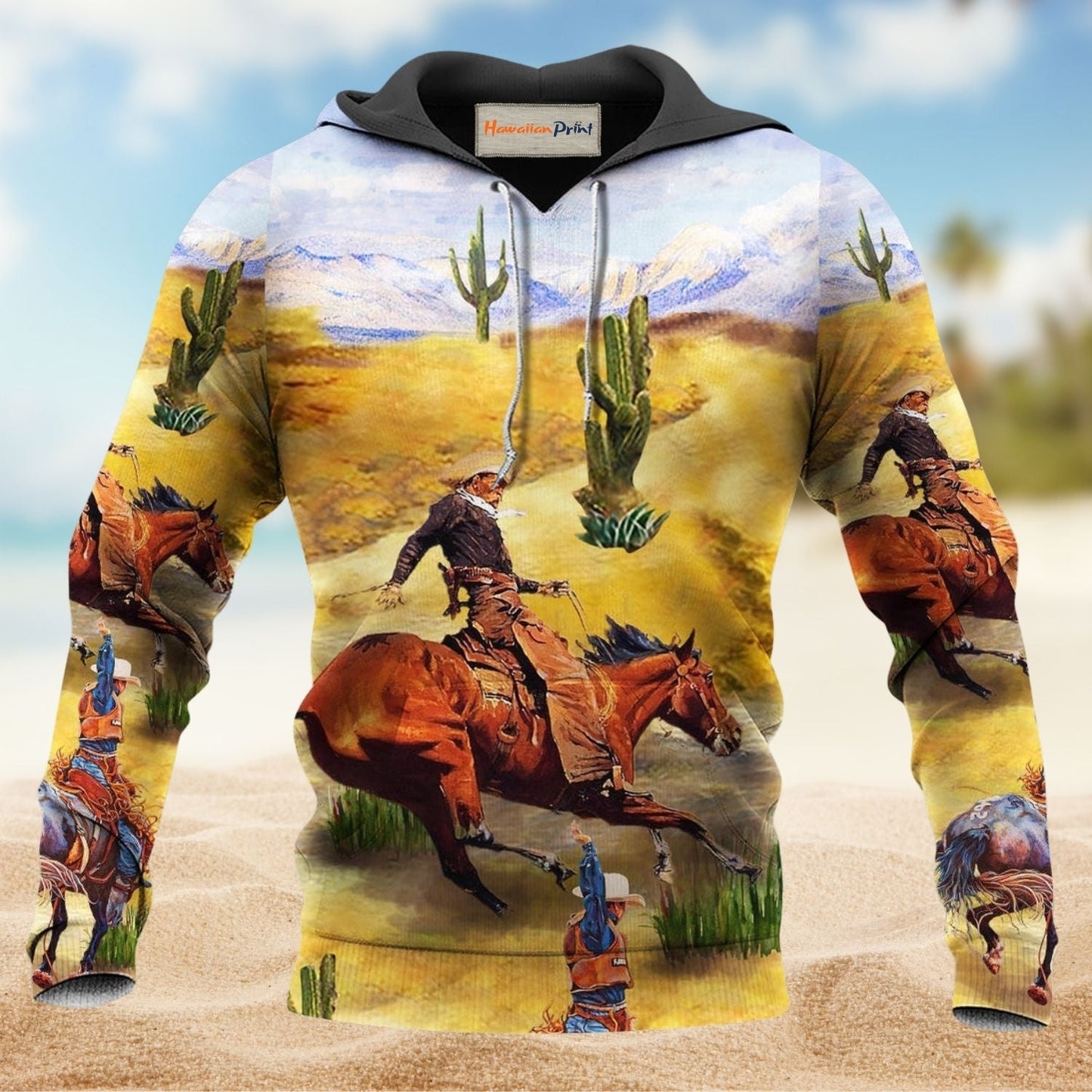 Cowboy Love Desert Sky Hoodie For Equestrian Enthusiasts Casual Wear And Weekend Travel