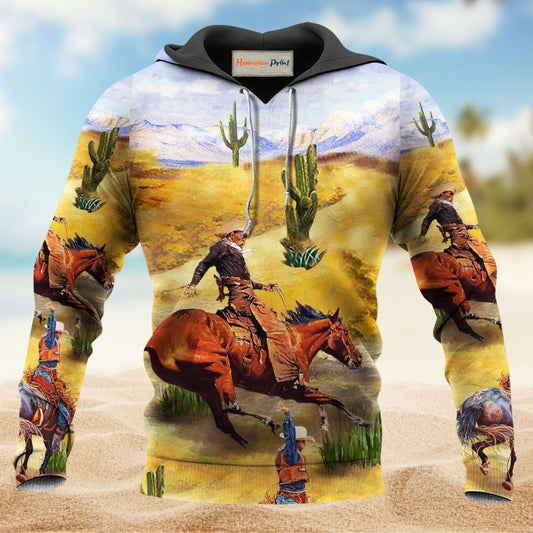 Cowboy Love Desert Sky Hoodie For Equestrian Enthusiasts Casual Wear And Weekend Travel