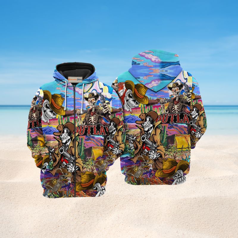 Cowboy Pirate Skull Love Life Hoodie For Rustic Travel Casual Adventures And Gift Giving