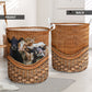 Small Size Cow Rattan Texture Lover Laundry Basket For Room Home Organizer