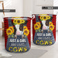 Cow Sunflower Jean Set Laundry Basket For Room Home Organizer