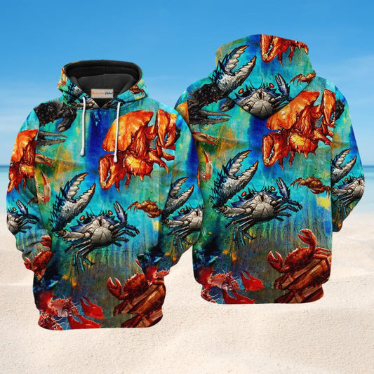 Crab Lets Get Crackin Hoodie For Casual Outfits Outdoor Trips And Comfortable Layering
