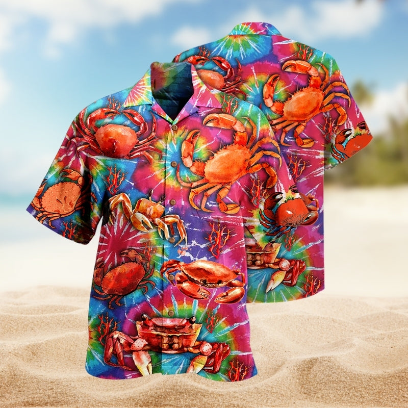 Crab Red Hawaiian Shirt For Tropical Holidays, Outdoor Gatherings, And Everyday Comfort