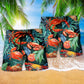 Crab Tropical Leaf Beach Shorts Design Detail For Coastal Escapes And Daily Wear