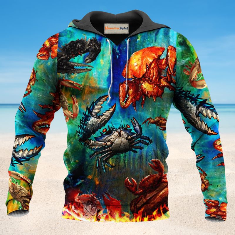 Crab Lets Get Crackin Fun Hoodie For Weekend Trips Relaxed Outfits And Thoughtful Gifting
