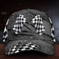 Racing Flag Crack Motorsport Classic Cap For Beach Travel Outdoor Events And Relaxed Casual Wear