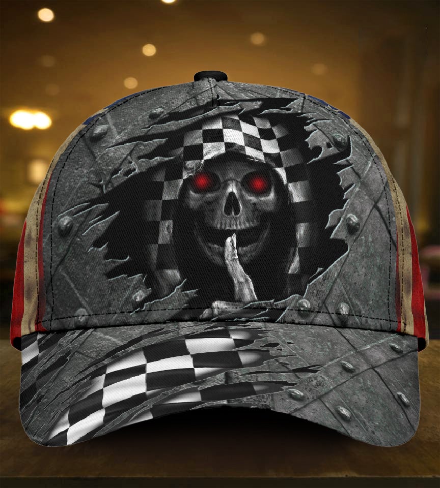 Crack Racing Skull Motorsport Classic Cap For Weekend Outings Holidays And Thoughtful Gifting
