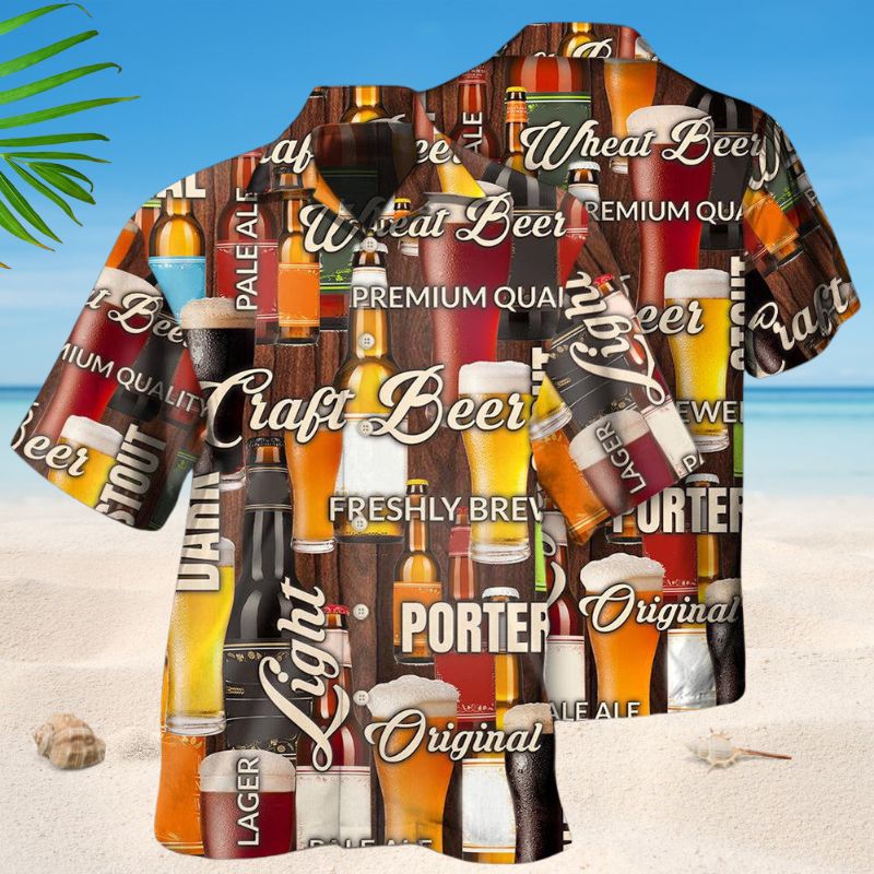 Craft Beer Factory Hawaiian Shirt For Summer Vacation, Beach Travel, And Casual Wear
