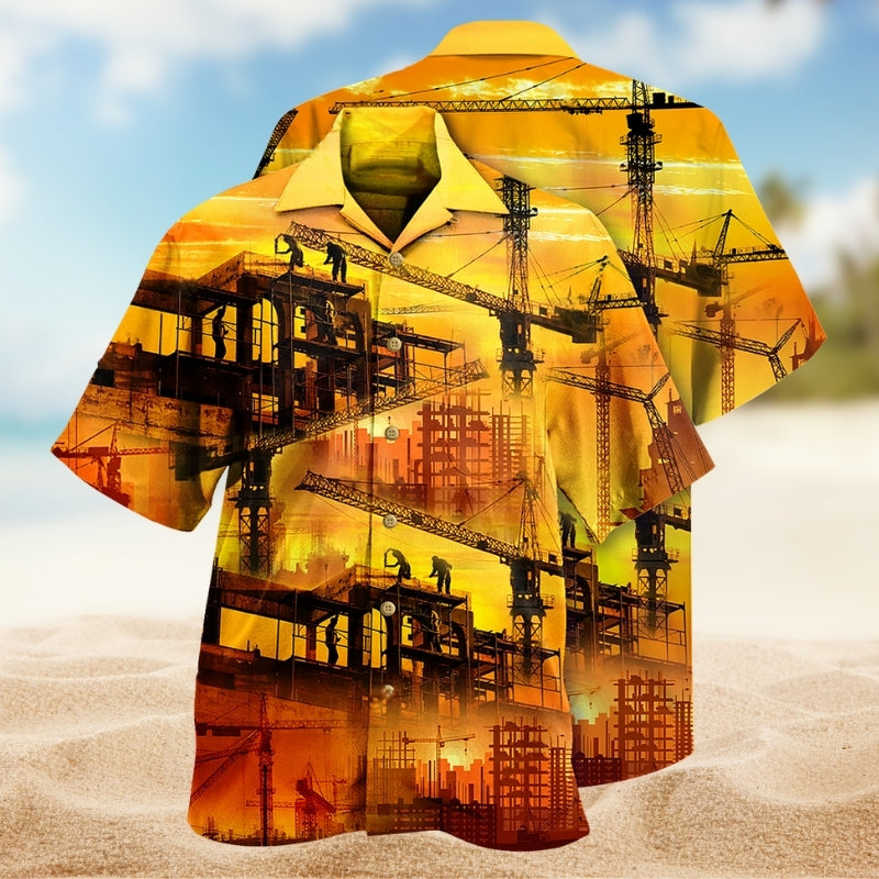 Cranes Men Control Hawaiian Shirt For Island Vacations, Resort Wear, And Relaxed Seasonal Style