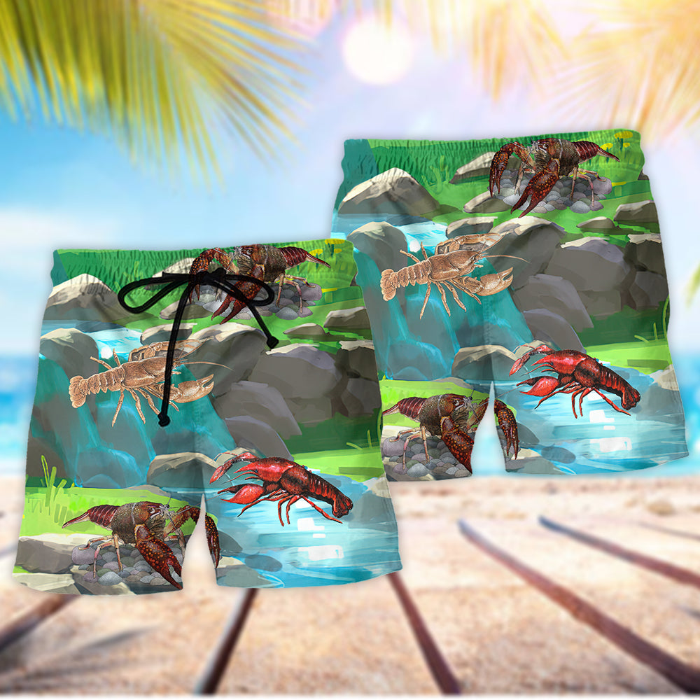 Crawfish Forest Fantasy Beach Shorts For Sunny Holidays And Comfortable Daily Styling