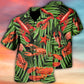 Tropical Crawfish Leaf Hawaiian Shirt For Resort Trips, Coastal Parties, And Warm Weather Style