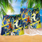 Cricket Lets Play Cricket Colorful Hawaiian Beach Shorts For Sports Fan Vacation Wear