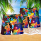 Cricket Life Holiday Humor Christmas Beach Shorts Artwork Detail For Tropical Travel And Everyday Wear