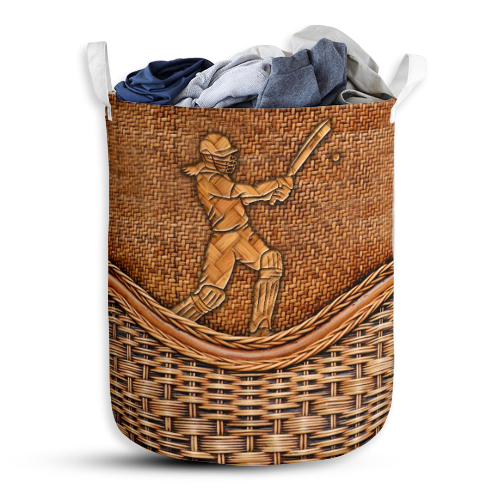 Cricket Rattan Texture Laundry Basket For Bathroom Bedroom Storage