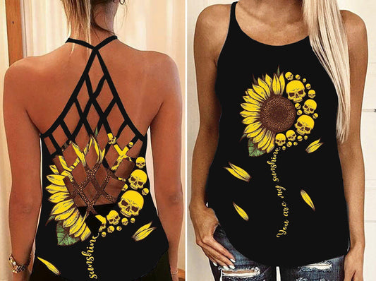 You Are My Sunshine Hollow Tank Top For Yoga Workouts And Casual Wear