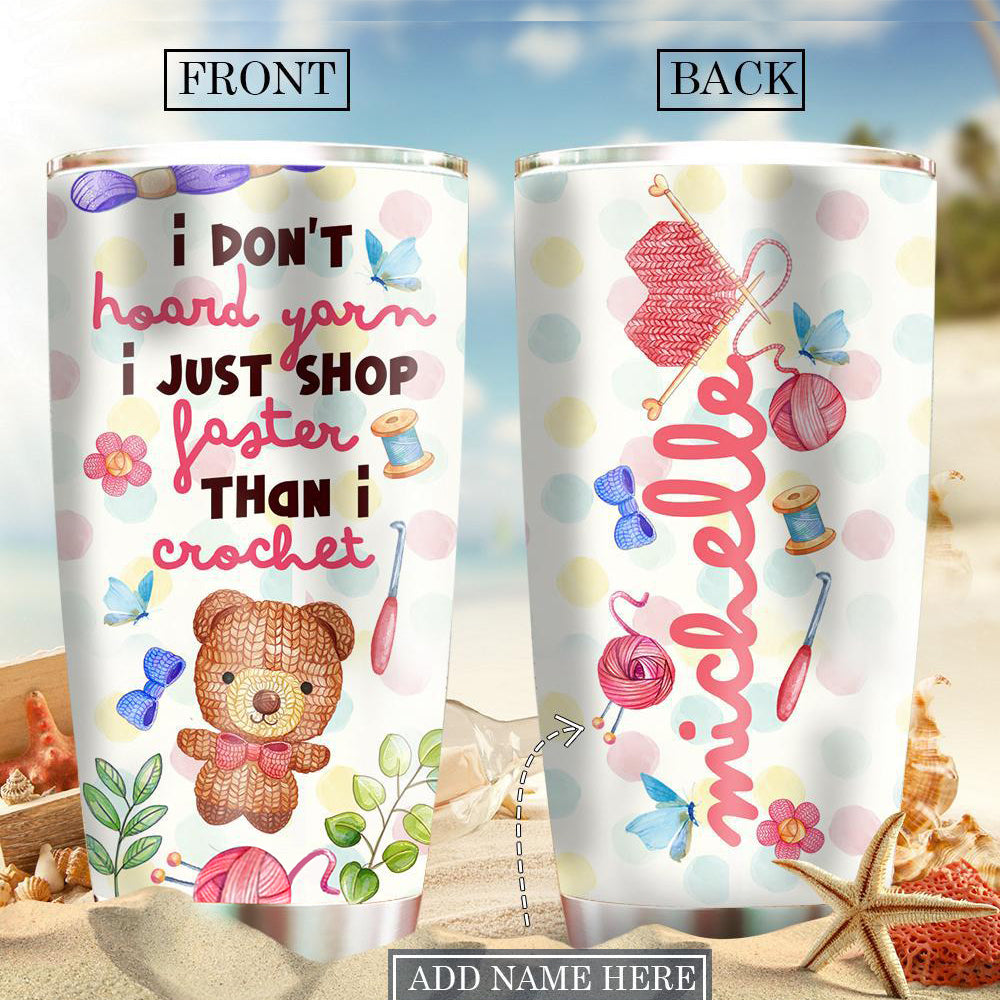 Crochet Is My Life Personalized 20 Oz Tumbler For Coffee Travel And Daily Drinks