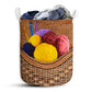 Crochet Rattan Texture Laundry Basket For Bathroom Bedroom Storage