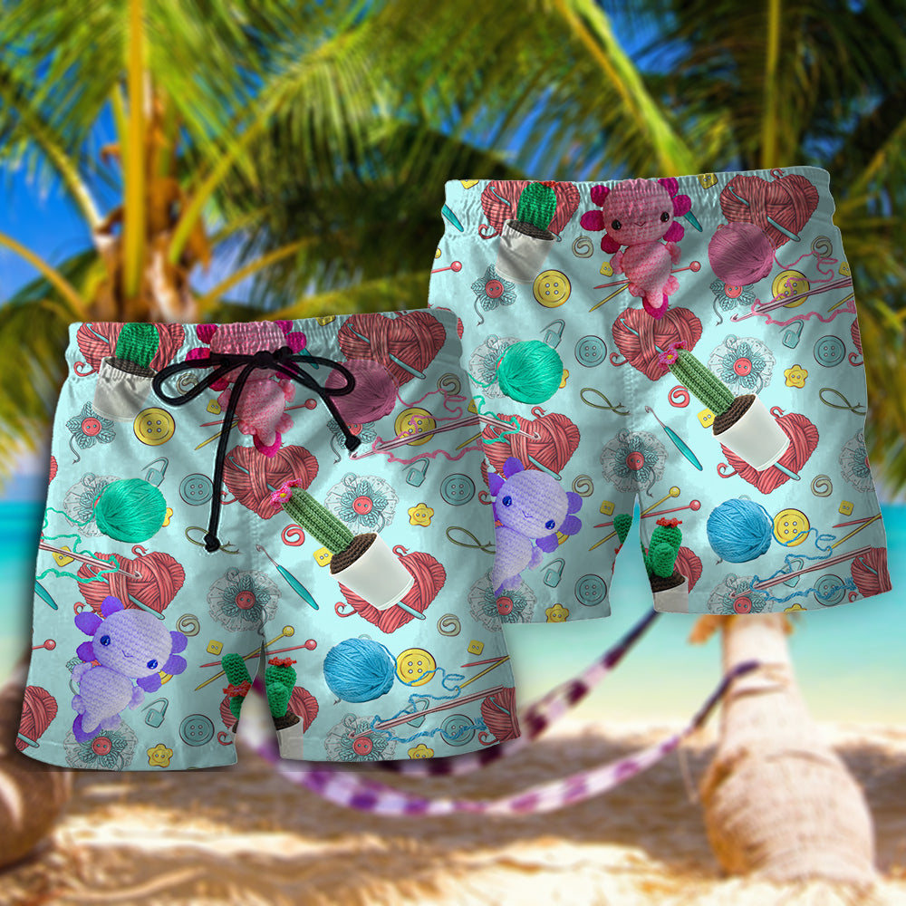 Crochet Lover Cute Craft Beach Shorts For Coastal Adventures And Relaxed Summer Wear