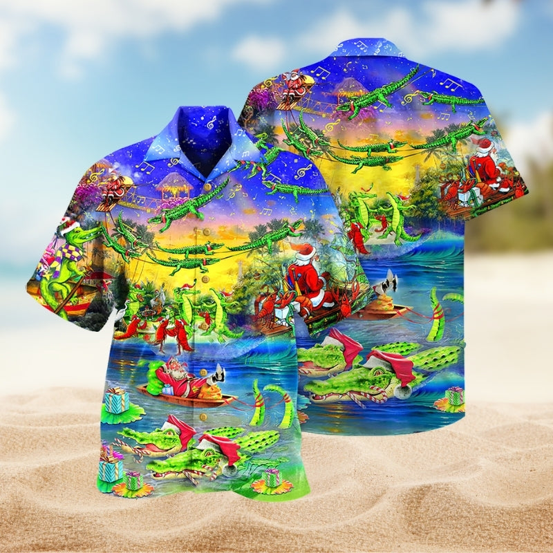 Christmas Creative Pattern Hawaiian Shirt For Beach Days, Summer Outings, And Thoughtful Gift Giving