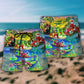 Crocodile Merry Christmas Festive Beach Shorts Pattern Detail For Outdoor Activities And Comfortable Resort Style