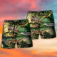 Crocodile Falling In Love Beach Shorts Design View For Poolside Relaxation And Holiday Trips
