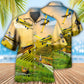 Crop Duster Plane Hawaiian Shirt With Detailed Graphic For Tropical Parties Vacation Travel And Casual Summer Style