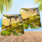 Aircraft Crop Duster Aircraft Beach Shorts Pattern Detail For Island Trips And Laid Back Styling