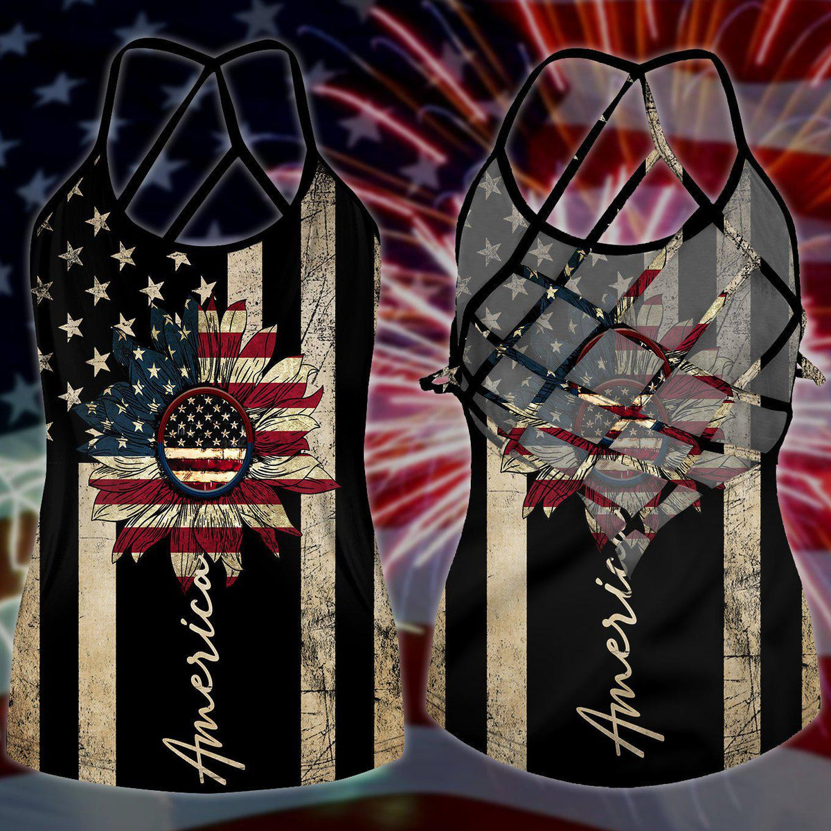 America Independence Day Happiness Hollow Tank Top For Summer Outings And Everyday Comfort