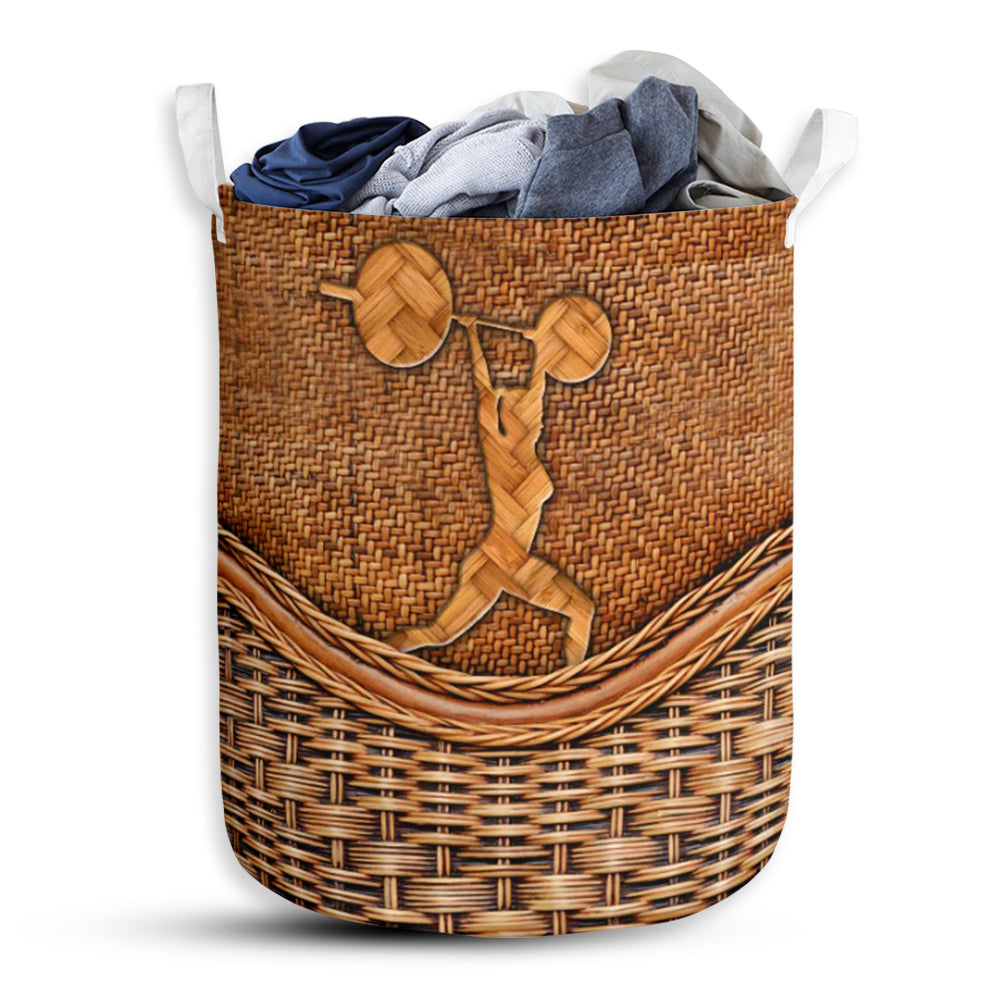 Crossfit Rattan Texture Laundry Basket For Bathroom Bedroom Storage