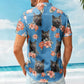 Funny Tropical Cat Custom Face Photo Hibiscus Hawaiian Shirt For Animal Lovers And Coastal Getaways