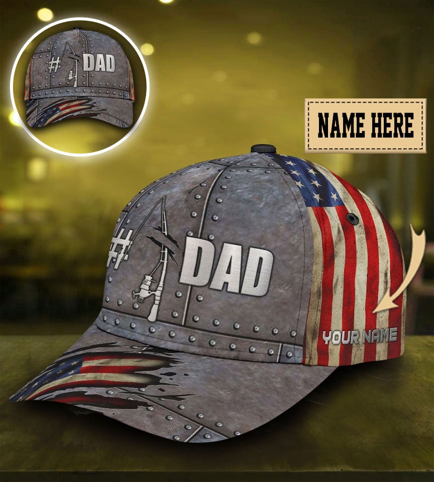 Custom Fishing Number Dad Fathers Day Gift Classic Cap For Holiday Adventures Parties And Comfortable Styling