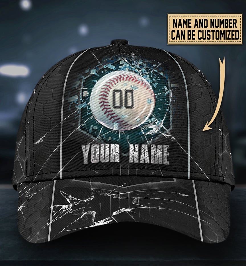 Custom Baseball Breaking Personalized Name Number Classic Cap For Everyday Wear Vacations And Seasonal Activities