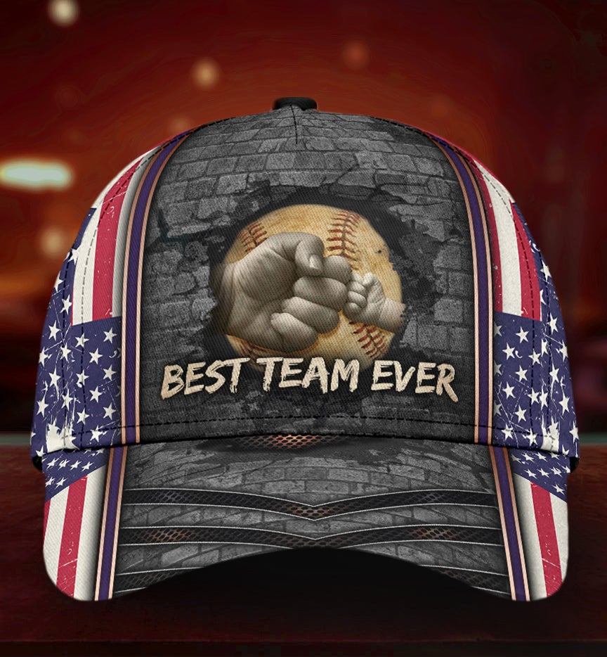 Baseball Father And Son Personalized Name Classic Cap For Casual Adventures Parties And Seasonal Styling