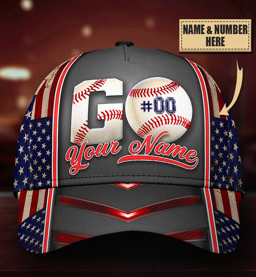 Custom Baseball Go Personalized Name Number Classic Cap For Travel Holidays Parties And Relaxed Casual Styling