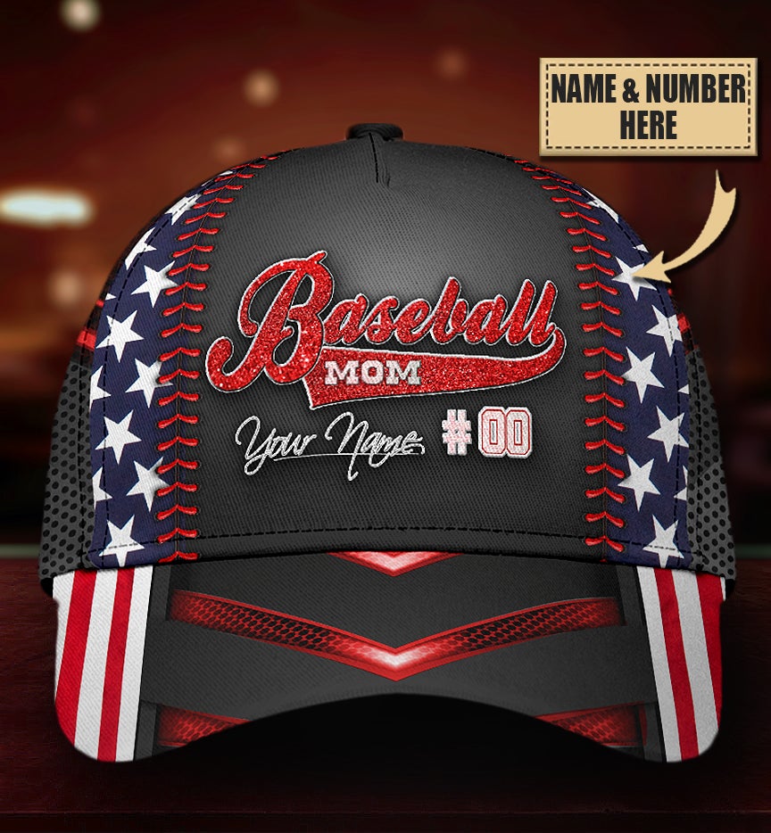 Custom Baseball Mom Personalized Sport Classic Cap For Outdoor Activities Weekend Trips And Casual Wear
