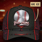 Custom Baseball Silver Pattern Personalized Name Classic Cap For Seasonal Events Outdoor Trips And Everyday Comfort