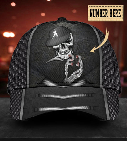 Custom Baseball Skull Personalized Name Classic Cap For Seasonal Outings Outdoor Adventures And Daily Wear