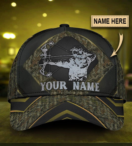 Custom Bowhunter Archery Personalized Name Classic Cap For Everyday Outfits Coastal Travel And Gift Giving