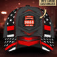Custom Firefighter US Flag Red Carbon Classic Cap For Daily Styling Weekend Travel And Outdoor Activities