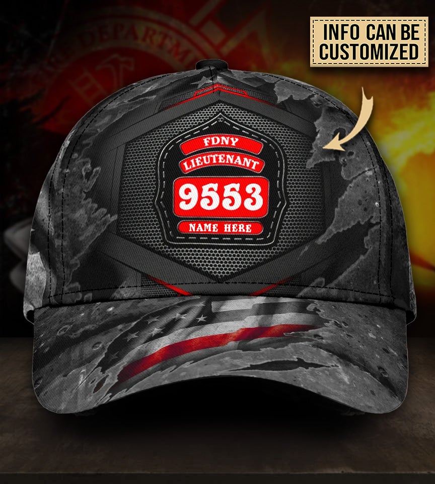 Custom Firefighter Badge Name Number Classic Cap For Festivals Vacations Outdoor Fun And Daily Comfort