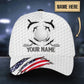 Custom Golf Crack American Flag Personalized Name Classic Cap For Casual Travel Parties And Comfortable Outdoor Wear
