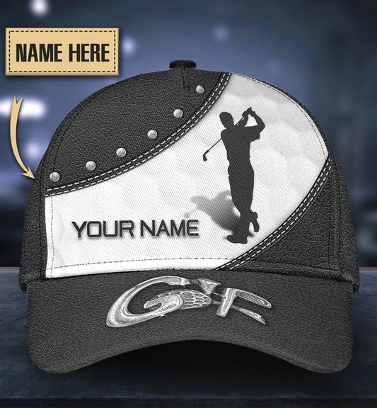 Custom Golf Player Personalized Name Classic Cap For Casual Outfits Vacations And Everyday Styling